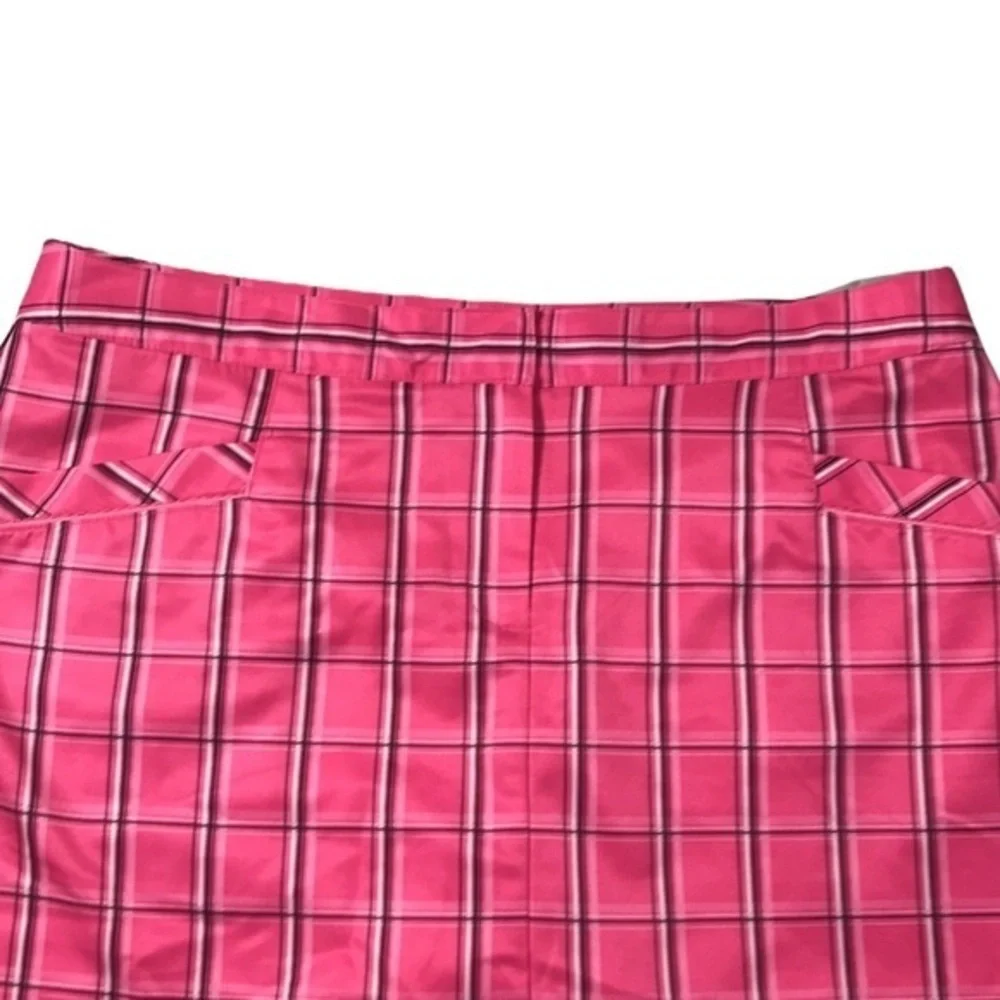 Izod XFG Stretch‎ Pink Plaid Golf Skort Size 10
